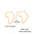 Shangjie Oem Aretes de Mujer Brincos de aço inoxidável de ouro Jewelelry mais recentes tendções de tendências Africa Mapa Brincos de ouro